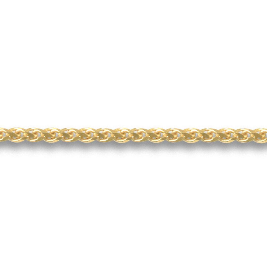 9ct Gold  Diamond Cut Spiga 1.2mm Pendant Chain Necklace - JCN056A