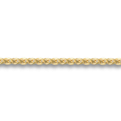 9ct Gold  Diamond Cut Spiga 1.2mm Pendant Chain Necklace - JCN056A