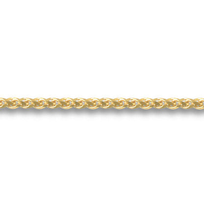 9ct Gold  Diamond Cut Spiga 1.2mm Pendant Chain Necklace - JCN056A