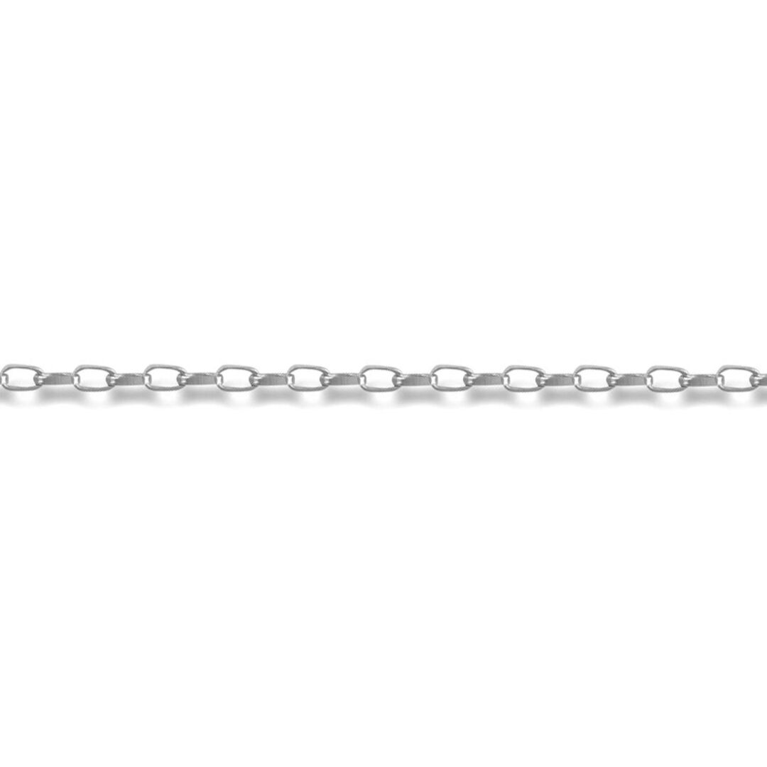 9ct White Gold  Diamond Cut Belcher 1.4mm Pendant Chain Necklace - JCN064A
