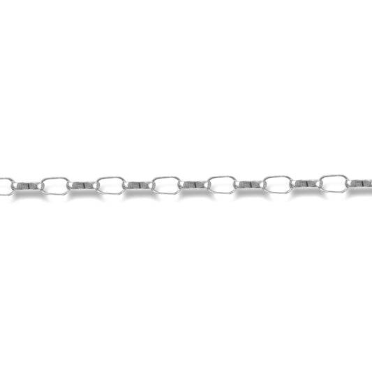 9ct White Gold  Diamond Cut Belcher 2.3mm Pendant Chain Necklace - JCN064B