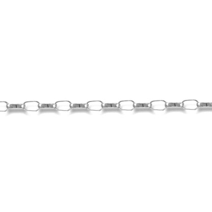 9ct White Gold  Diamond Cut Belcher 2.3mm Pendant Chain Necklace - JCN064B