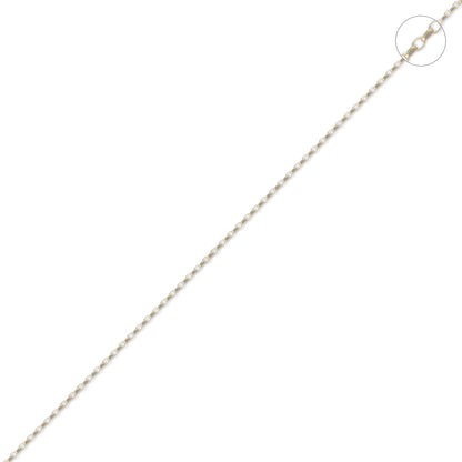 18ct Gold  Diamond Cut Belcher 1.3mm Pendant Chain Necklace - JCN074A