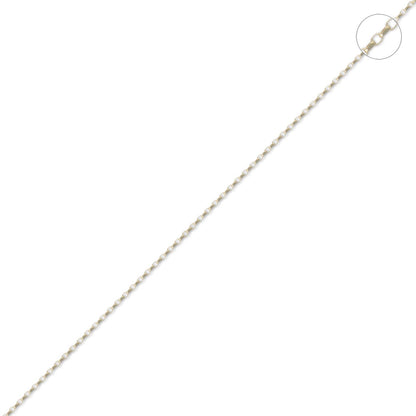 18ct Gold  Diamond Cut Belcher 1.3mm Pendant Chain Necklace - JCN074A
