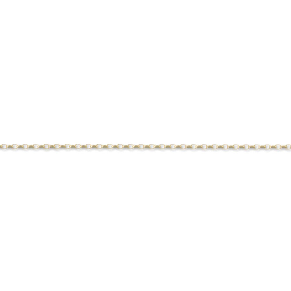 18ct Gold  Diamond Cut Belcher 1.3mm Pendant Chain Necklace - JCN074A