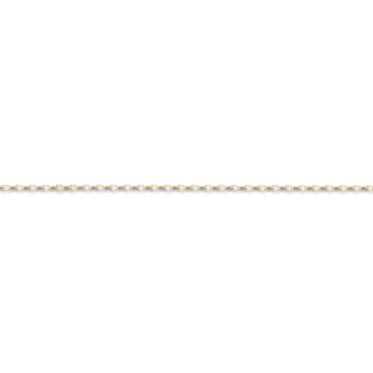 18ct Gold  Diamond Cut Belcher 1.3mm Pendant Chain Necklace - JCN074A