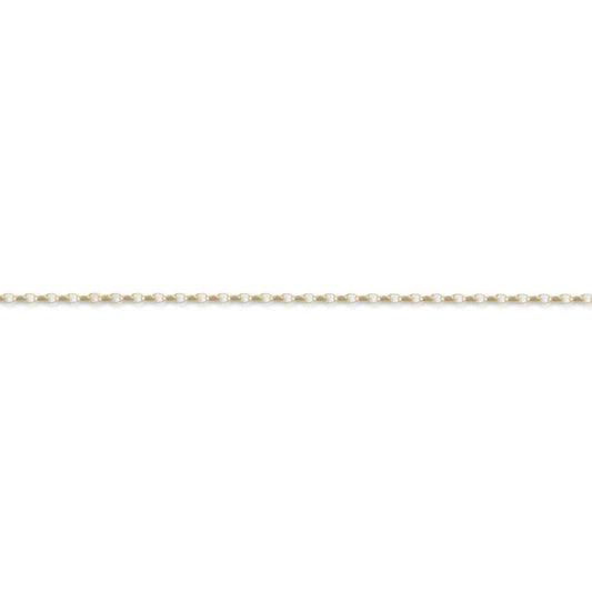 18ct Gold  Diamond Cut Belcher 1.3mm Pendant Chain Necklace - JCN074A
