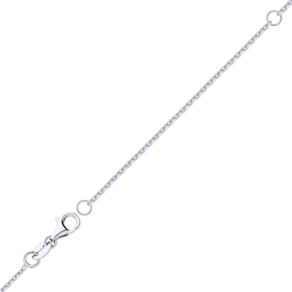 18ct Gold  Cable Trace 1.3mm Adjustable Pendant Chain 16-18" - JCN075A
