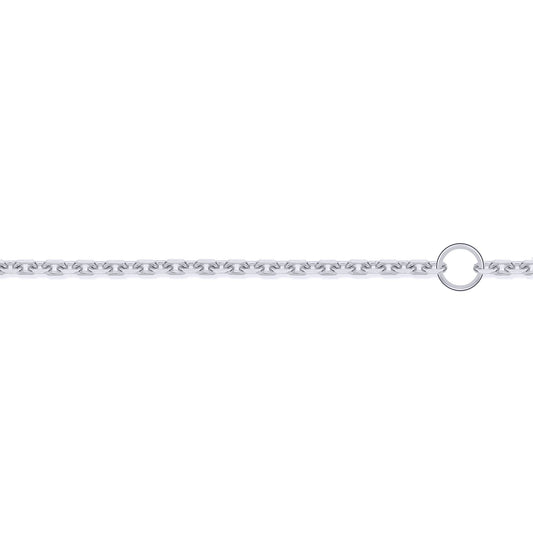 18ct Gold  Cable Trace 1.3mm Adjustable Pendant Chain 16-18" - JCN075A
