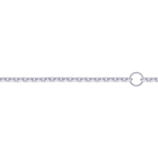 18ct Gold  Cable Trace 1.3mm Adjustable Pendant Chain 16-18" - JCN075A