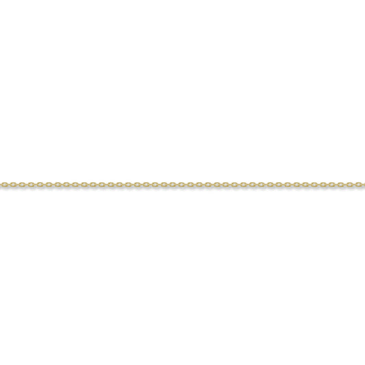 18ct Gold  Trace 1.3mm Pendant Chain Necklace - JCN075A
