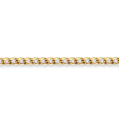 9ct Gold  Flat Curb 1.5mm Pendant Chain Necklace - JCN076A