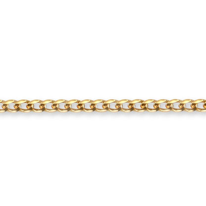 9ct Gold  Flat Curb 1.5mm Pendant Chain Necklace - JCN076A