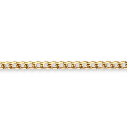 9ct Gold  Flat Curb 1.5mm Pendant Chain Necklace - JCN076A