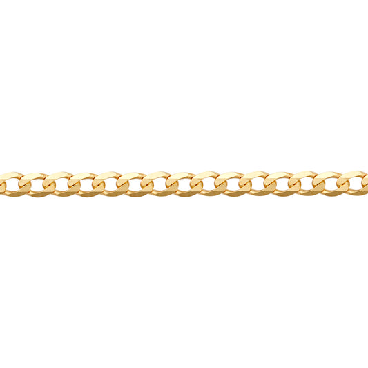9ct Gold  Flat Curb 1.9mm Pendant Chain Necklace - JCN076B