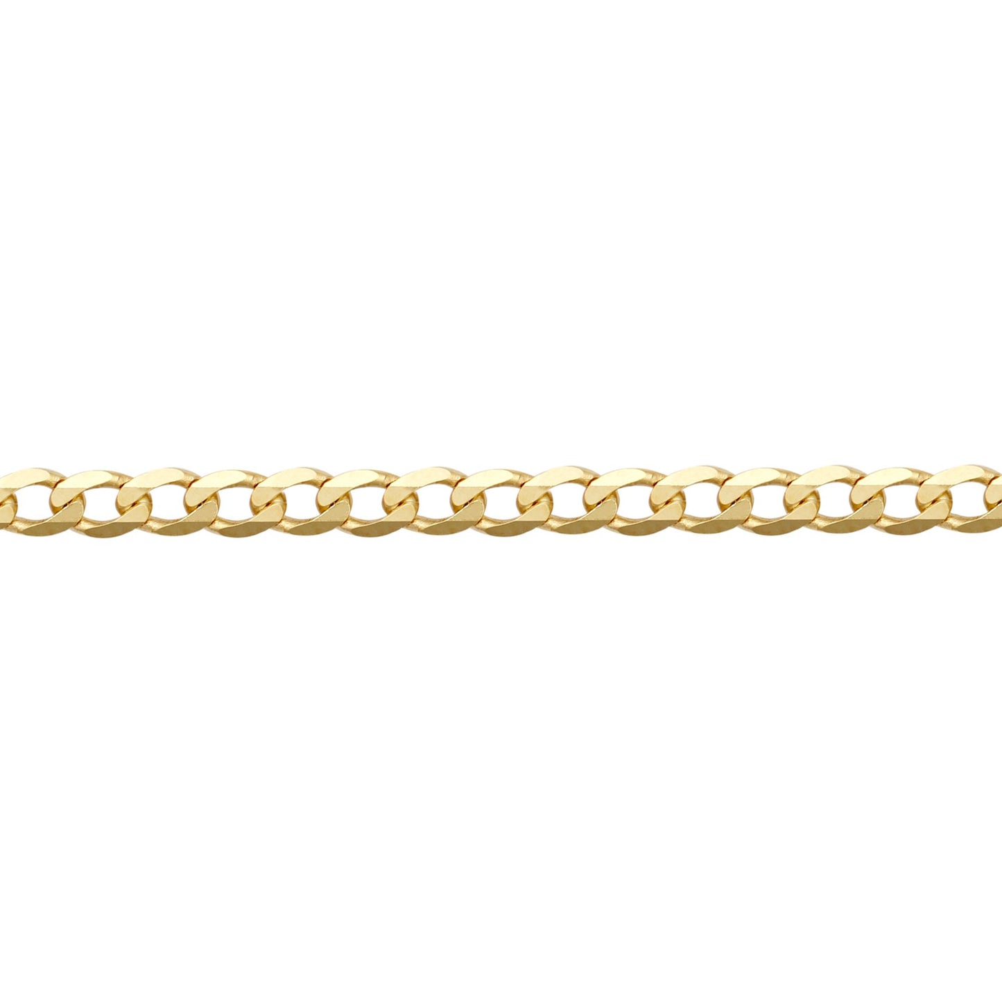 9ct Gold  Flat Curb 1.9mm Pendant Chain Necklace - JCN076B