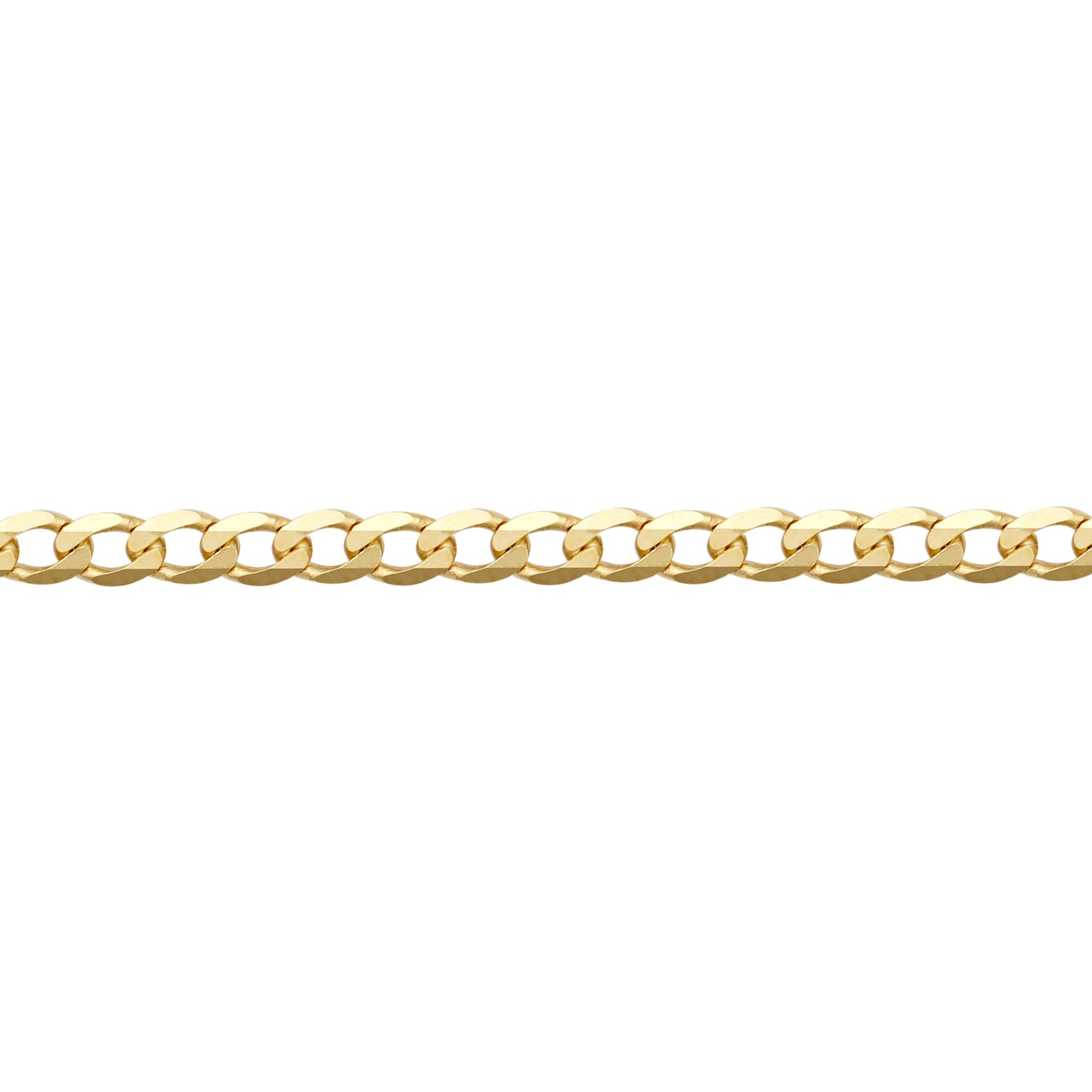 9ct Gold  Flat Curb 1.9mm Pendant Chain Necklace - JCN076B