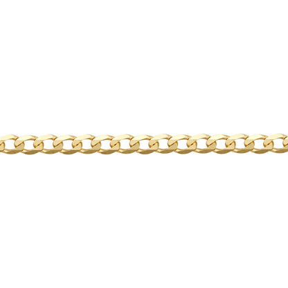 9ct Gold  Flat Curb 1.9mm Pendant Chain Necklace - JCN076B