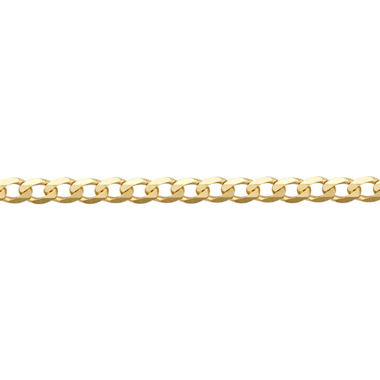 9ct Gold  Flat Curb 1.9mm Pendant Chain Necklace - JCN076B