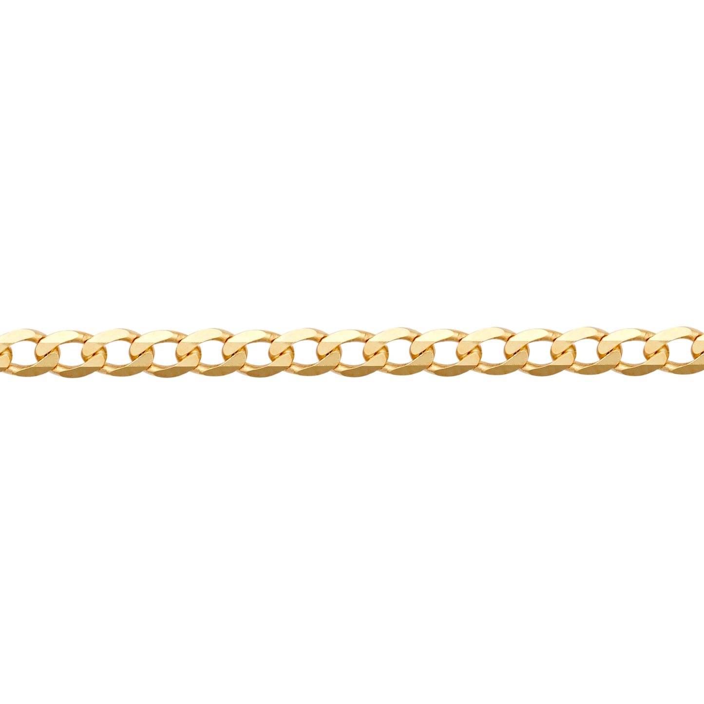 9ct Gold  Flat Curb 1.9mm Pendant Chain Necklace - JCN076B