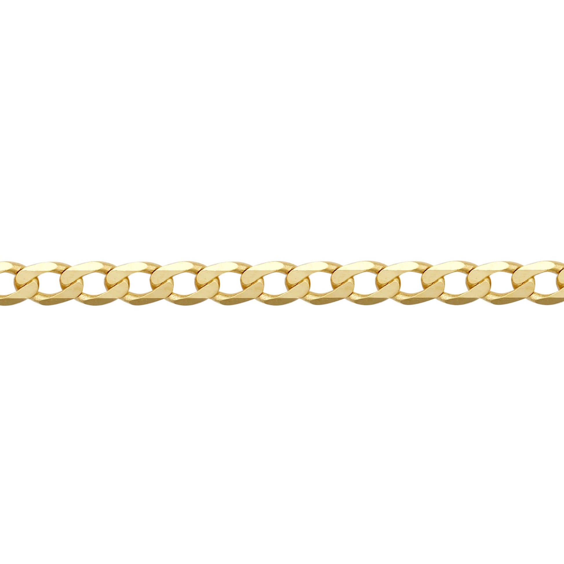 9ct Gold  Flat Curb 2.3mm Pendant Chain Necklace - JCN076C