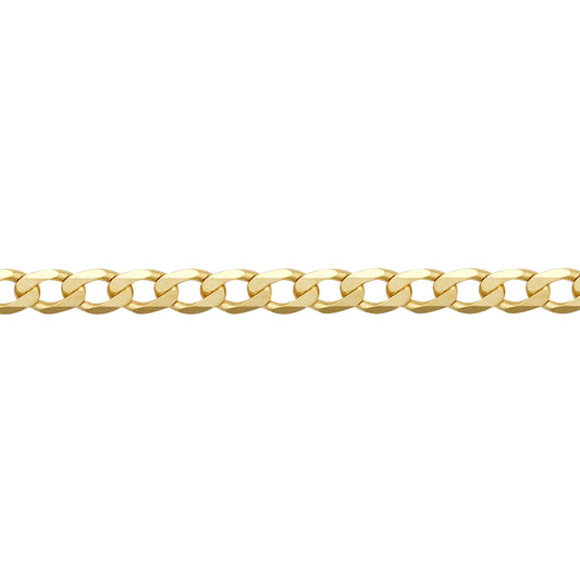 9ct Gold  Flat Curb 2.3mm Pendant Chain Necklace - JCN076C