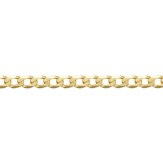 9ct Gold  Flat Curb 2.3mm Pendant Chain Necklace - JCN076C