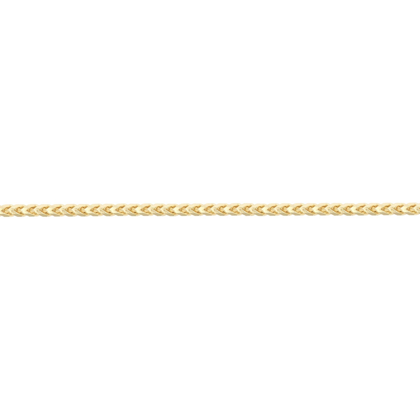 9ct Gold  3D Square Curb Franco 0.9mm Pendant Chain Necklace - JCN085A