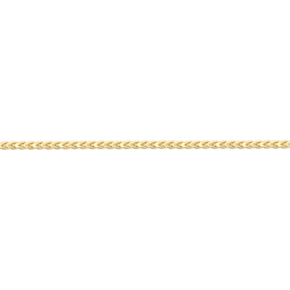 9ct Gold  3D Square Curb Franco 0.9mm Pendant Chain Necklace - JCN085A