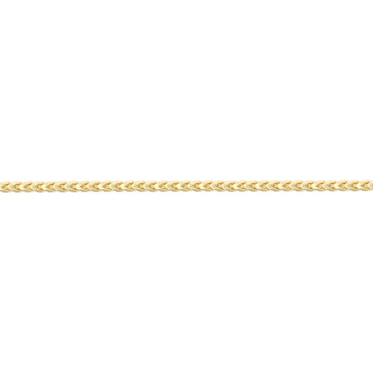 9ct Gold  3D Square Curb Franco 0.9mm Pendant Chain Necklace - JCN085A
