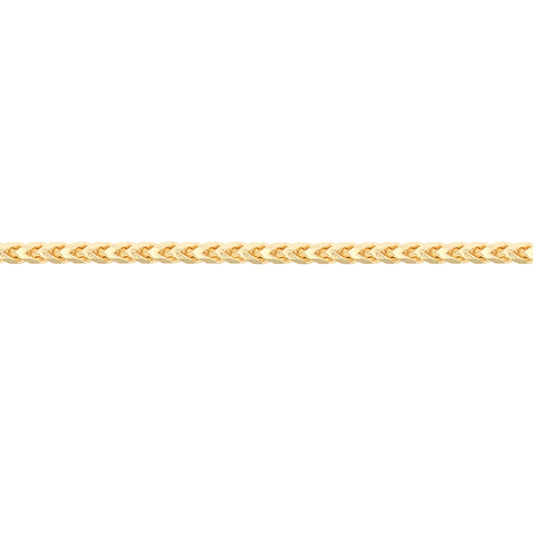 9ct Gold  3D Square Curb Franco 1.2mm Pendant Chain Necklace - JCN085B