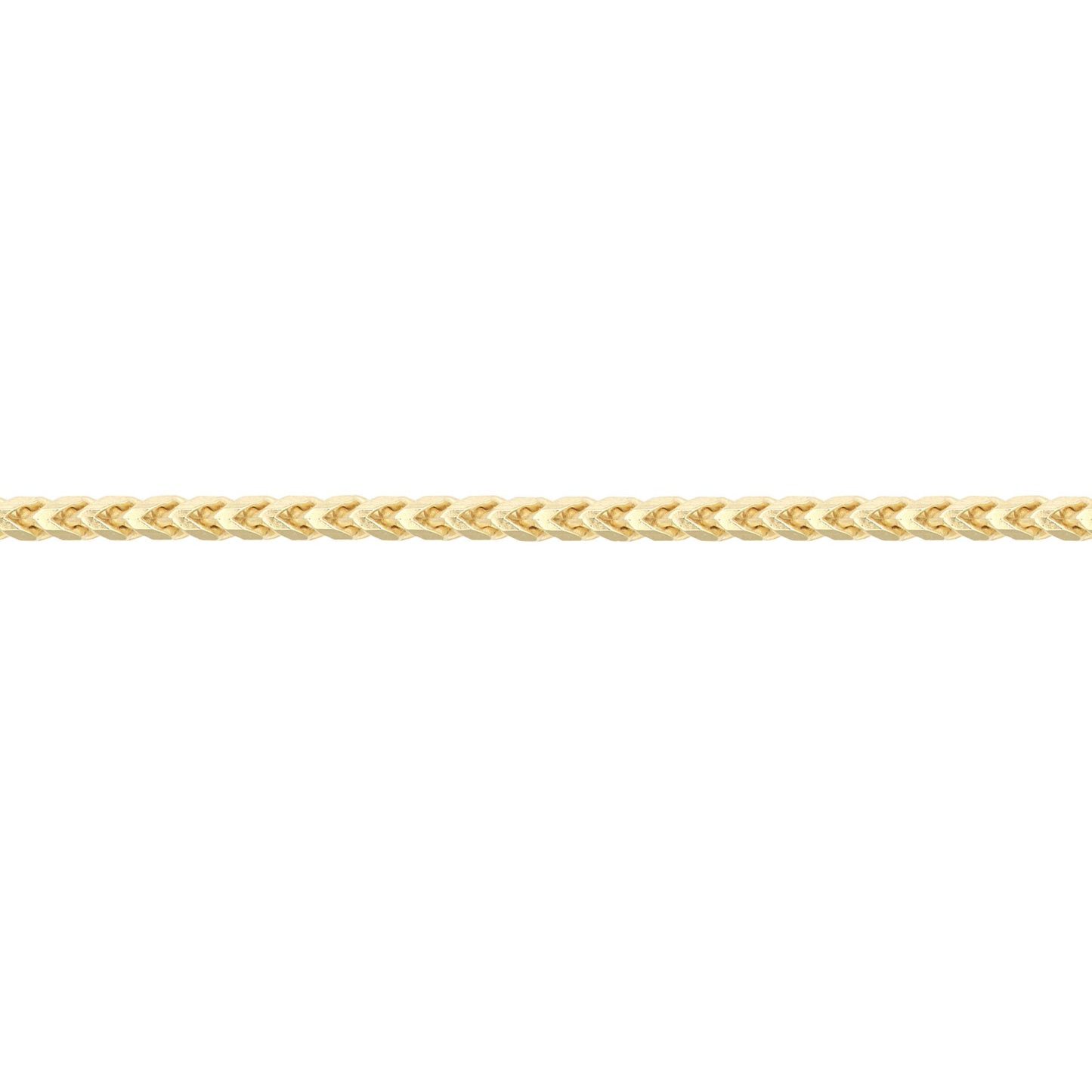 9ct Gold  3D Square Curb Franco 1.2mm Pendant Chain Necklace - JCN085B