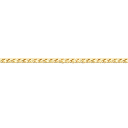 9ct Gold  3D Square Curb Franco 1.2mm Pendant Chain Necklace - JCN085B