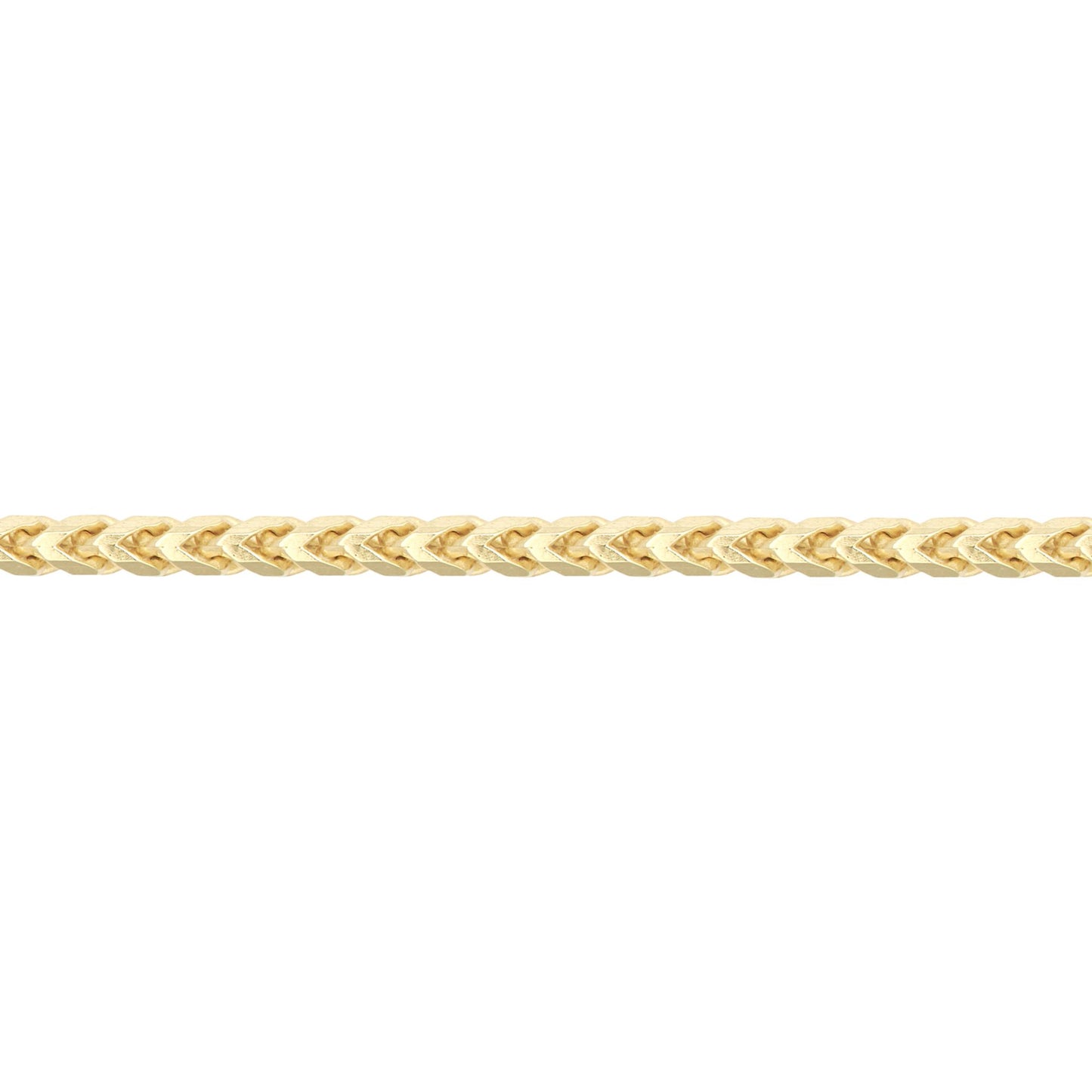 9ct Gold  3D Square Curb Franco 1.7mm Pendant Chain Necklace - JCN085C