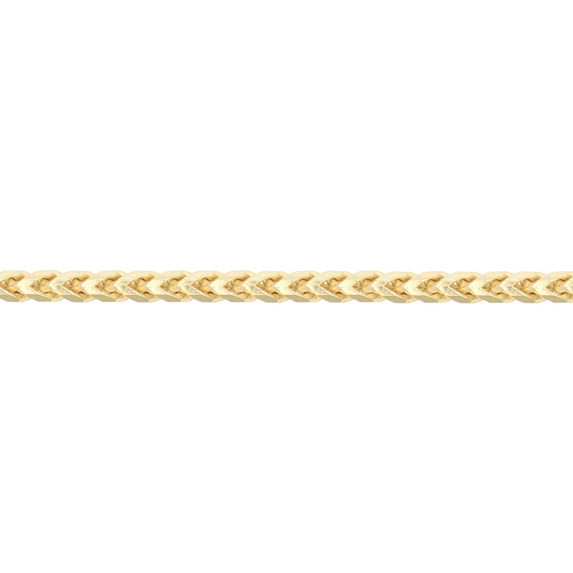 9ct Gold  3D Square Curb Franco 1.7mm Pendant Chain Necklace - JCN085C