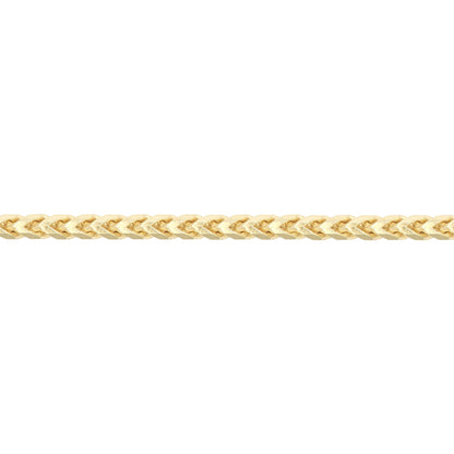 9ct Gold  3D Square Curb Franco 1.7mm Pendant Chain Necklace - JCN085C