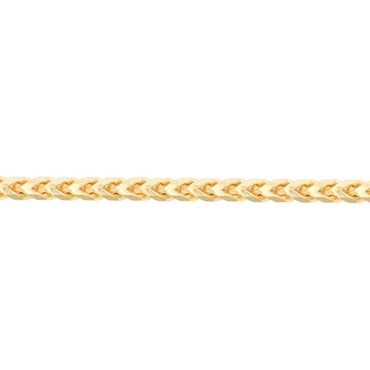 9ct Gold  3D Square Curb Franco 1.9mm Pendant Chain Necklace - JCN085D