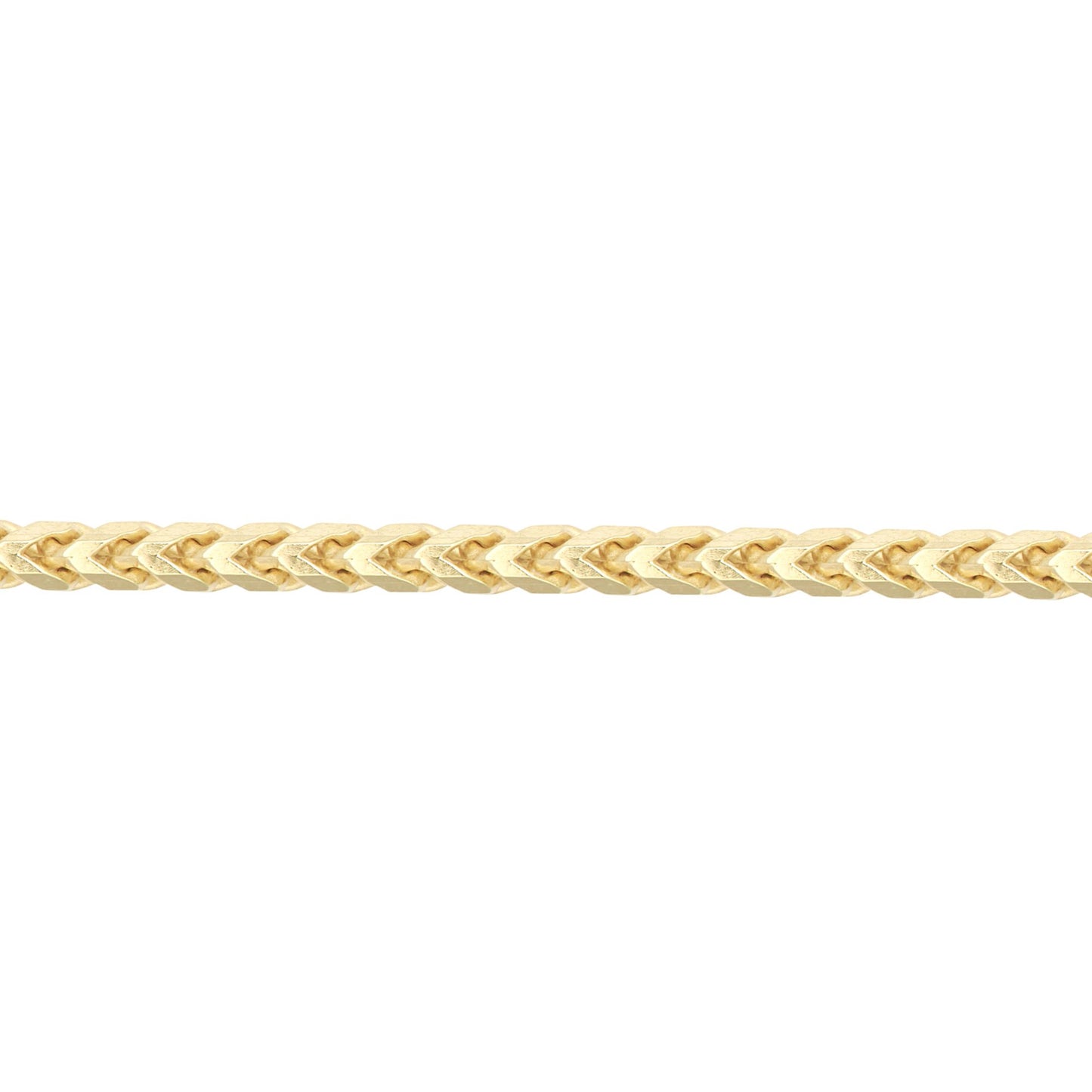 9ct Gold  3D Square Curb Franco 1.9mm Pendant Chain Necklace - JCN085D