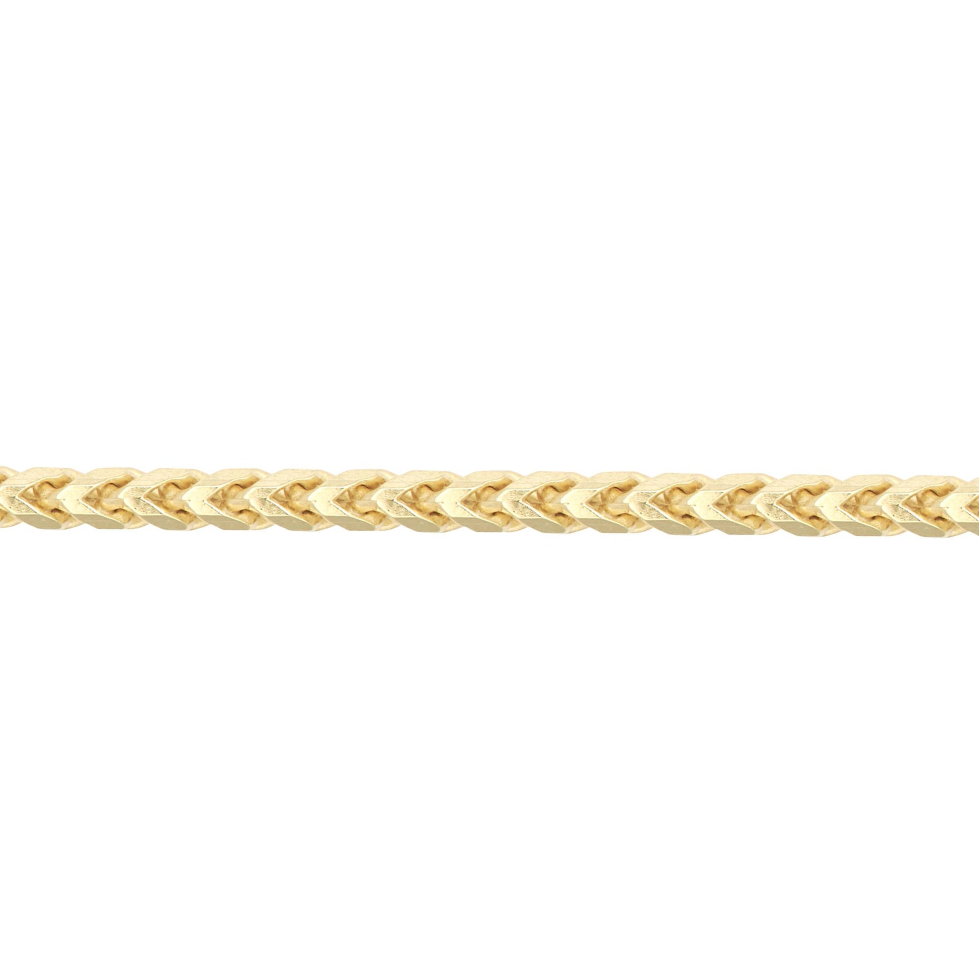 9ct Gold  3D Square Curb Franco 1.9mm Pendant Chain Necklace - JCN085D