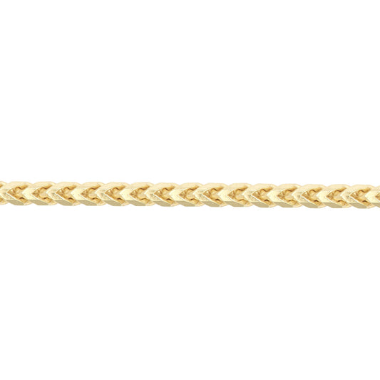 9ct Gold  3D Square Curb Franco 1.9mm Pendant Chain Necklace - JCN085D
