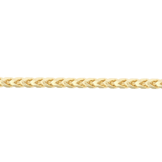 9ct Gold  3D Square Curb Franco 1.9mm Pendant Chain Necklace - JCN085D