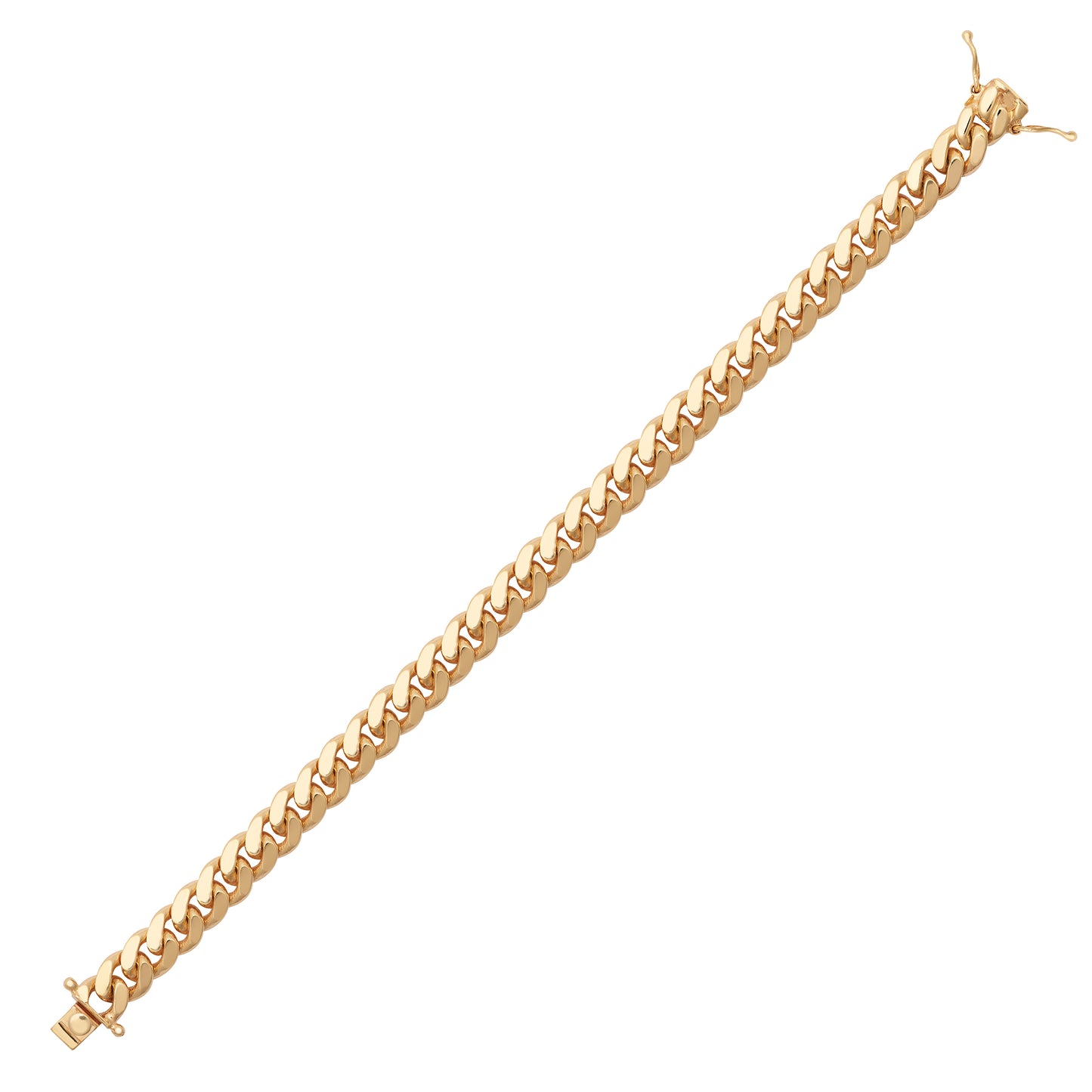 9ct Gold  Domed Cuban Curb 9mm Chain Link Bracelet, 8.5 inch 21cm - JCN090A