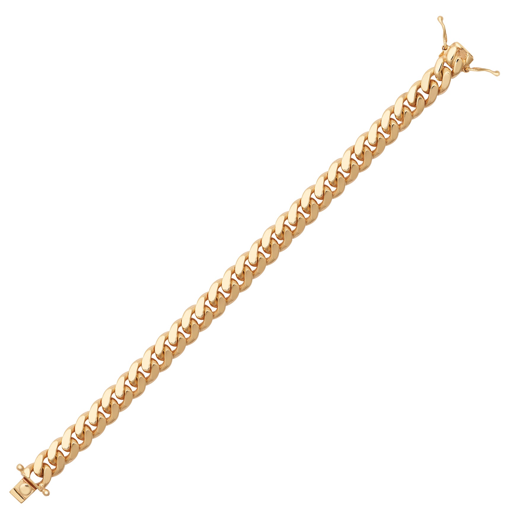 9ct Gold  Domed Cuban Curb 10.5mm Chain Link Bracelet, 9 inch 23cm - JCN090B