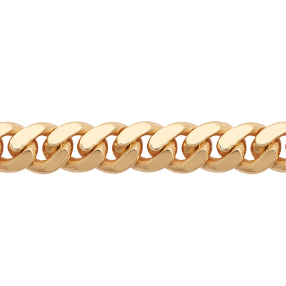 9ct Gold  Domed Cuban Curb 10.5mm Chain Link Bracelet, 9 inch 23cm - JCN090B