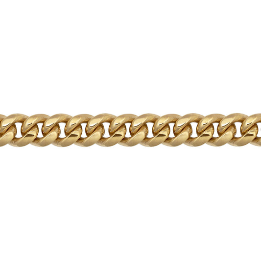Men's 9ct Gold  Domed Cuban Curb 12mm Chain Bracelet 3oz 9inch - JCN092A