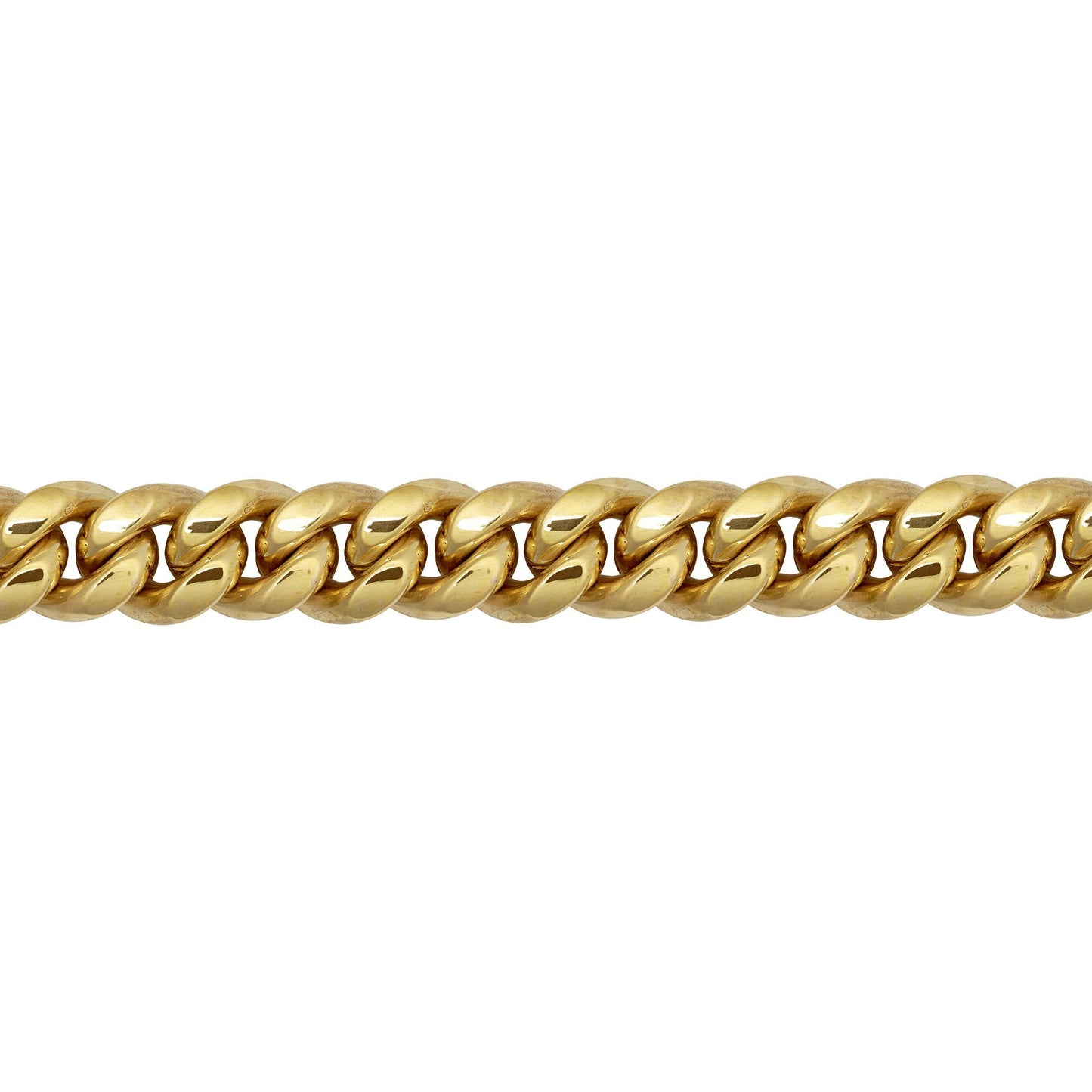 Men's 9ct Gold  Domed Cuban Curb 12mm Chain Bracelet 3½oz 9inch - JCN092B