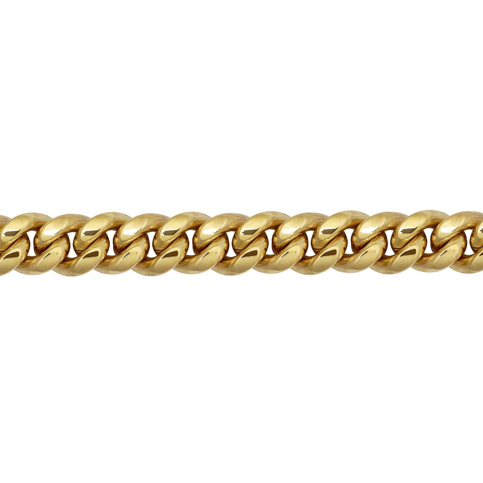 Men's 9ct Gold  Domed Cuban Curb 12mm Chain Bracelet 3½oz 9inch - JCN092B