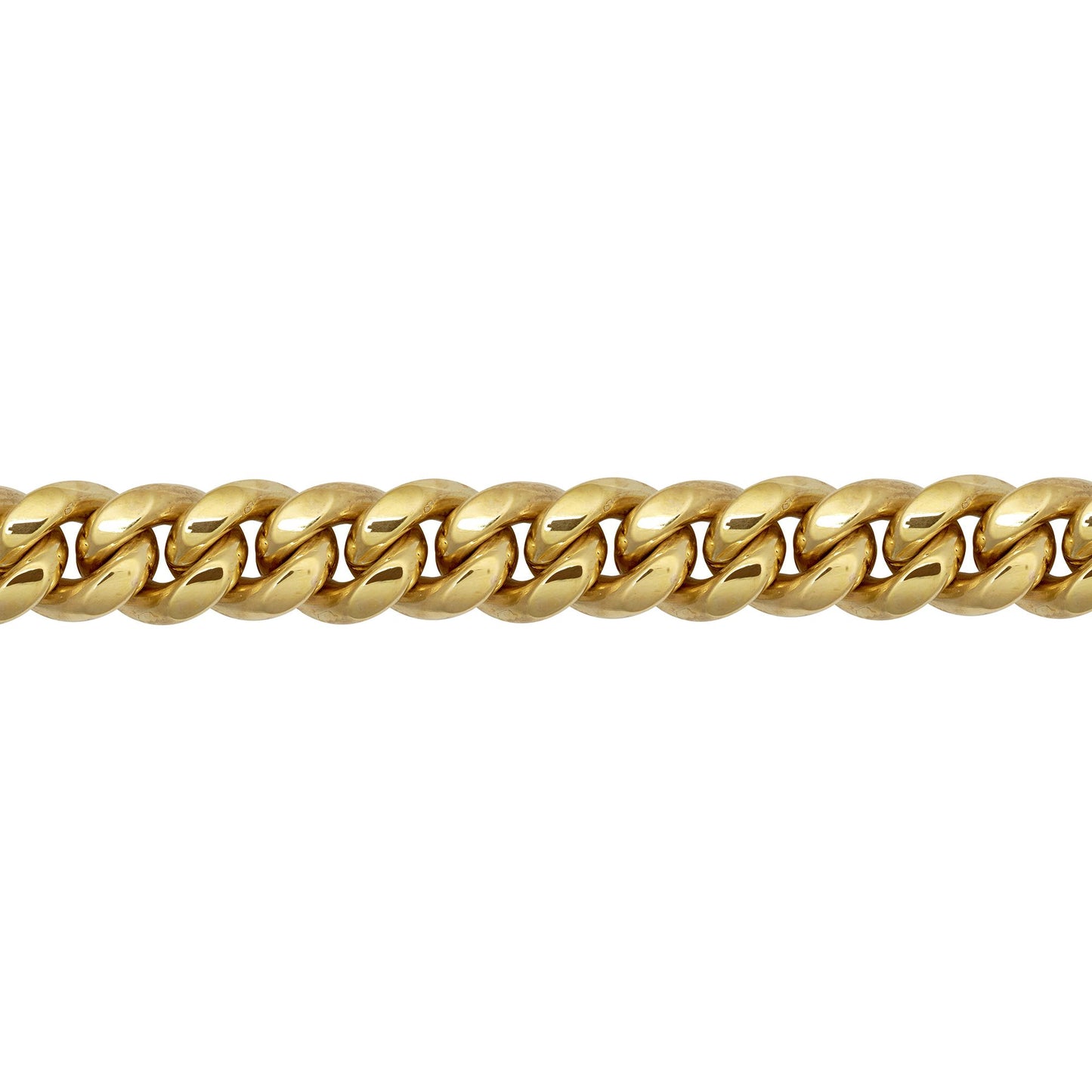 Men's 9ct Gold  Domed Cuban Curb 12mm Chain Bracelet 3½oz 9inch - JCN092B