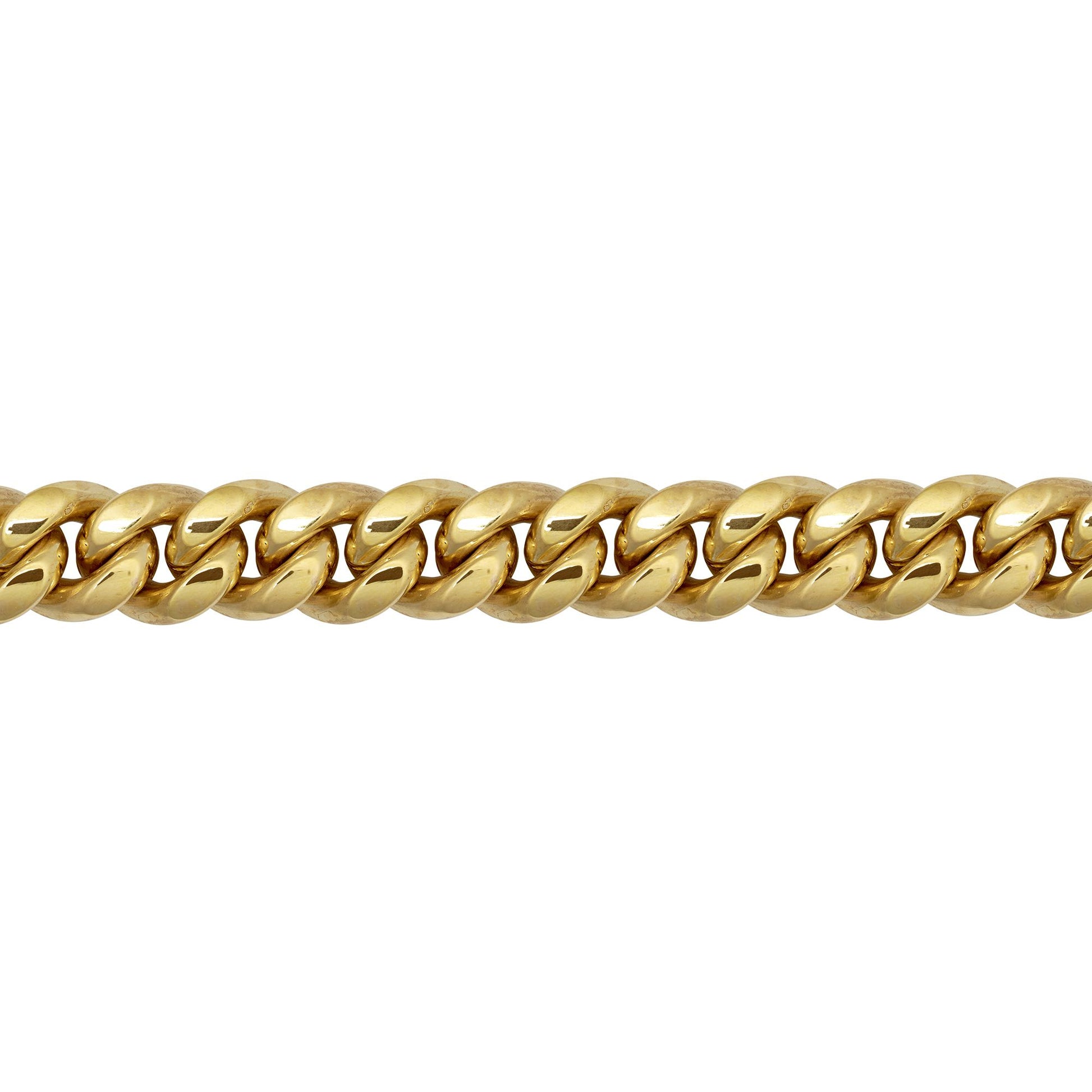 Men's 9ct Gold  Domed Cuban Curb 12mm Chain Bracelet 3½oz 9inch - JCN092B