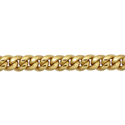 Men's 9ct Gold  Domed Cuban Curb 12mm Chain Bracelet 3½oz 9inch - JCN092B